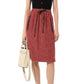 Red Jacquard GG Drawstring Skirt Gucci