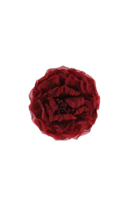 Red Silk Flower Brooch Gucci