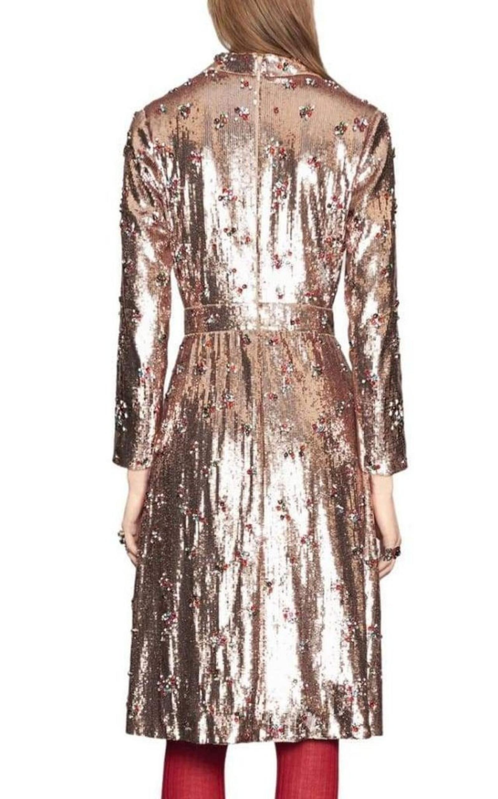 Sequins with Crystal Embroidered Dress Gucci