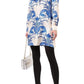 Silk Dragon Print Twill Ruffle Neck Dress Gucci