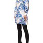 Silk Dragon Print Twill Ruffle Neck Dress Gucci