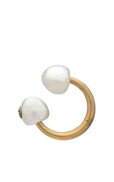 Single Earring with Pearls in Gold Gucci