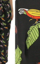 Toucan Print Pyjama Silk Pants Gucci