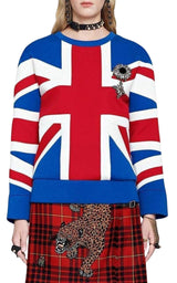 Union Jack Jersey Sweatshirt Gucci