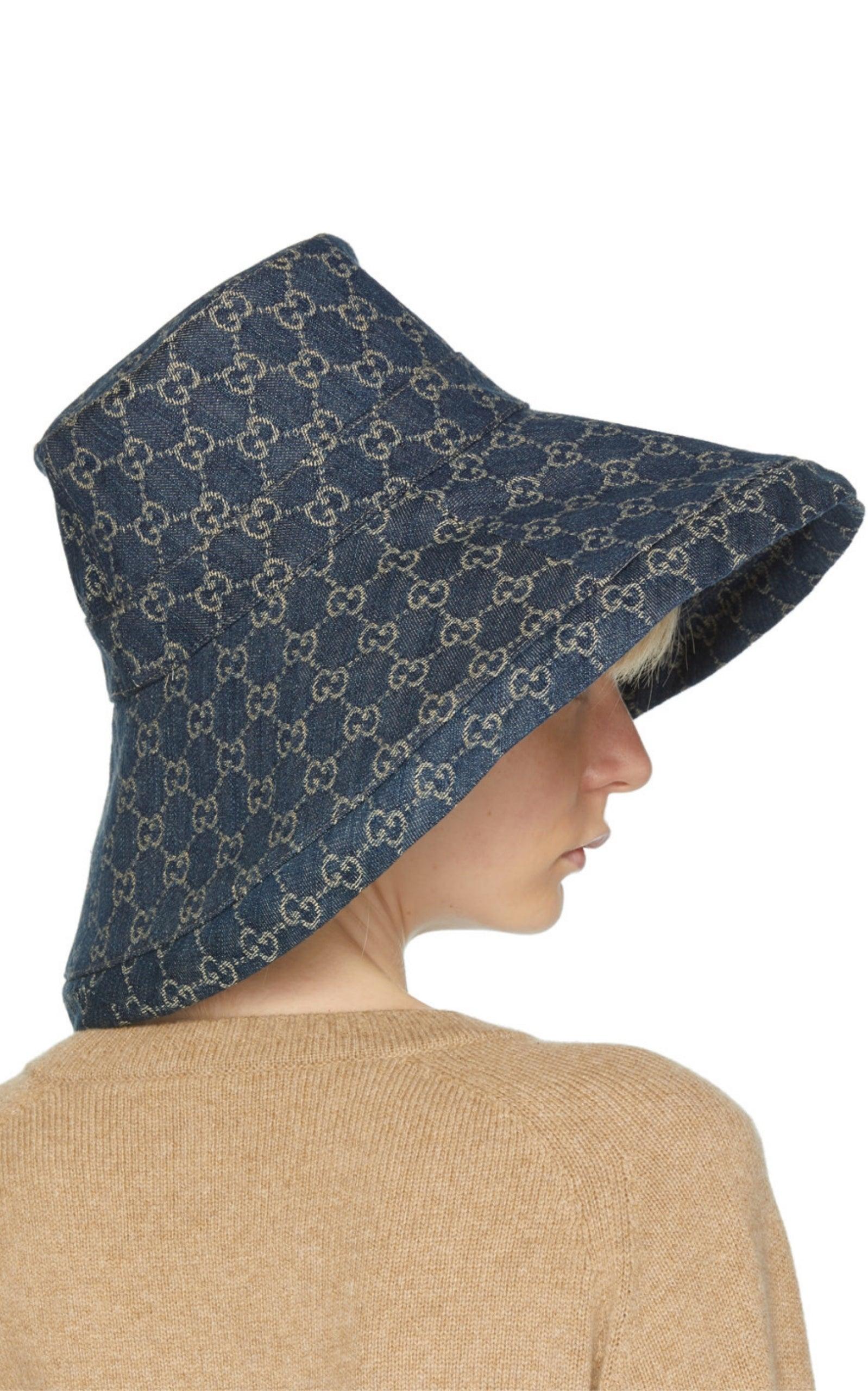 Gucci Wide brim Gg-jacquard Denim Bucket Hat - Runway Catalog