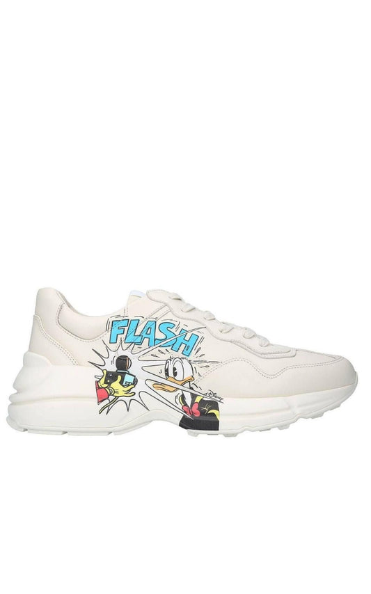 X Disney Donald Duck Rhyton Leather Sneaker Gucci