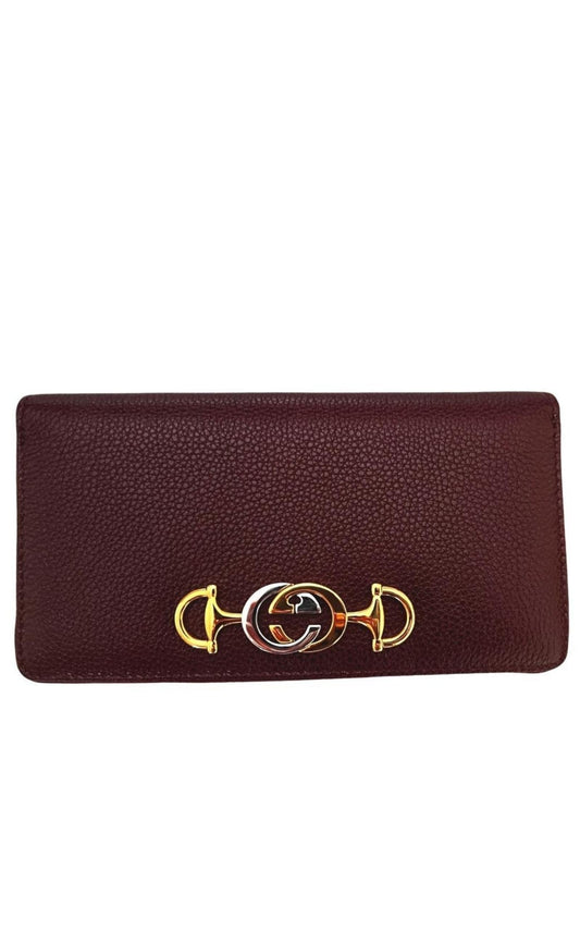 Zumi Burgundy Zip Around Wallet Gucci