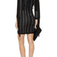 Doutzen Plaited Chevron Fringe Dress Herve Leger