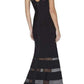 Gweneth Multi Stitch Crochet Detail Gown Herve Leger