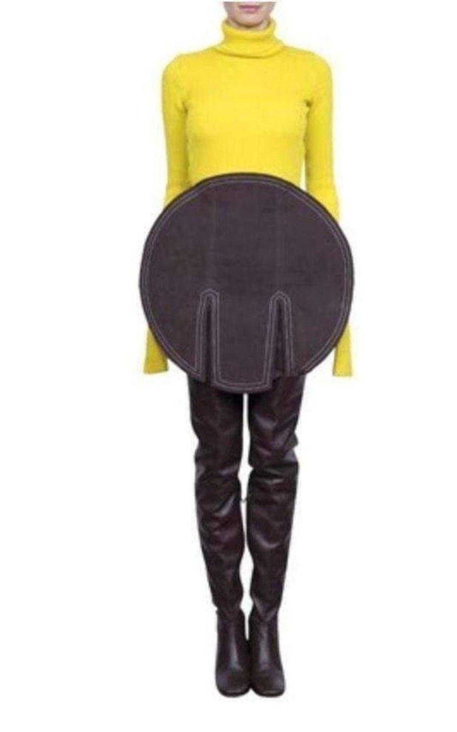 Jacquemus Circle Faux Suede Skirt