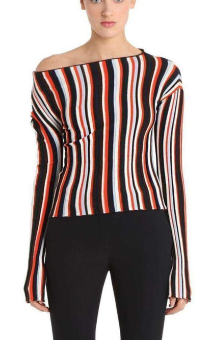 La Maille Striped Wool Knit Top Jacquemus