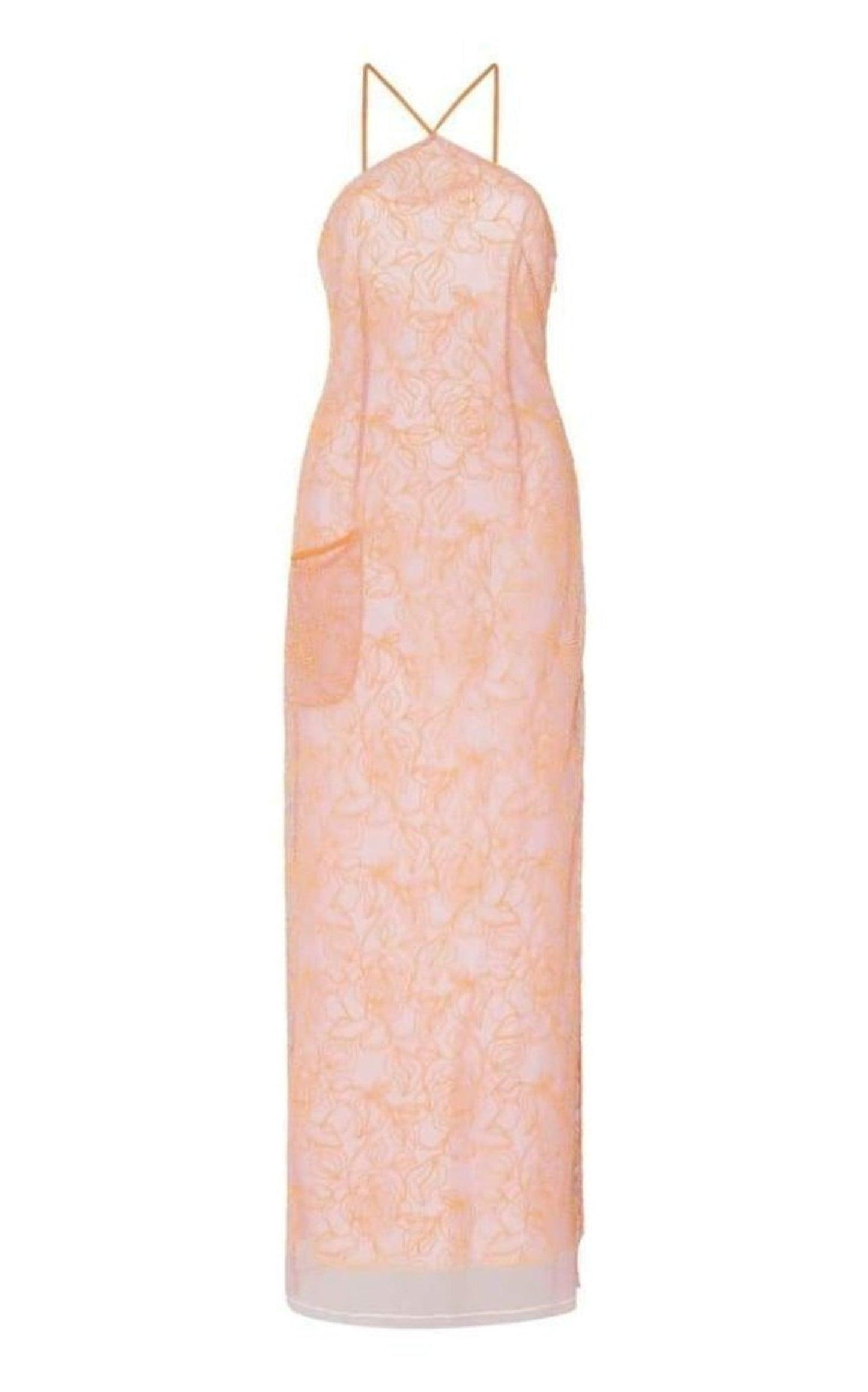 Jacquemus La Robe Lavandou Chiffon Midi Dress