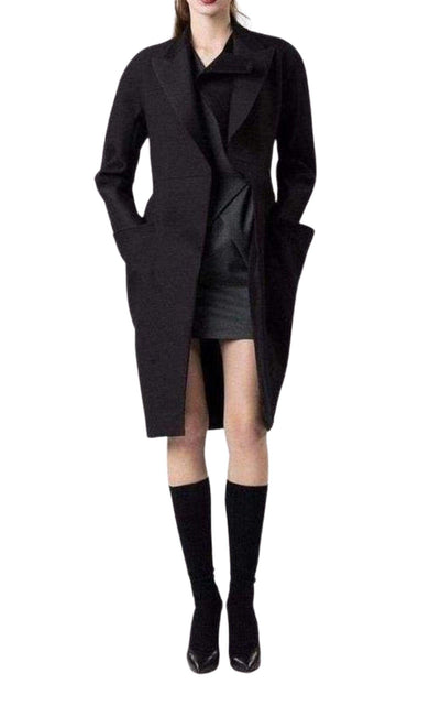 Jean Paul Gaultier Hourglass Style Black Trench Coat