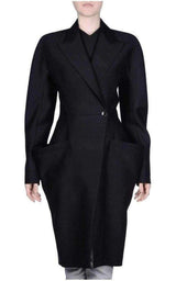 Jean Paul Gaultier Hourglass Style Black Trench Coat