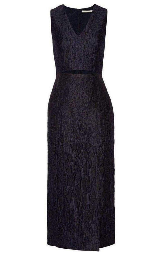 Midnight Blue Caviar Slit Dress Jonathan Simkhai