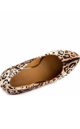 Leopard Print Leather Wedge L.A.M.B.