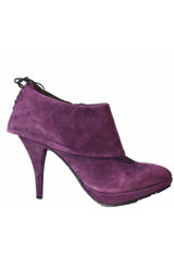 Purple Suede Booties Latitude Femme