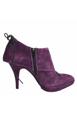 Purple Suede Booties Latitude Femme