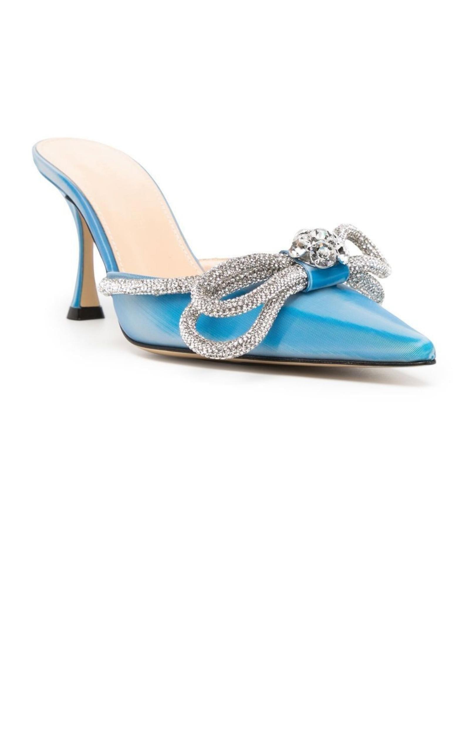 Blue Double Bow Mules MACH & MACH