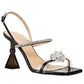 Crystal-Embellished Patent Leather Slingback Sandals MACH & MACH