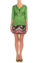 Cloud Print Quilted Cotton Mini Skirt Manish Arora