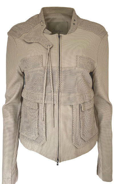 Perforated Leather Jacket MAX AZRIA