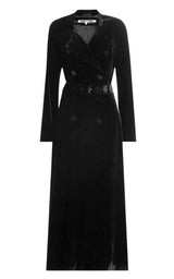 Black Silk Blend Velvet Trench Coat McQ - Alexander McQueen