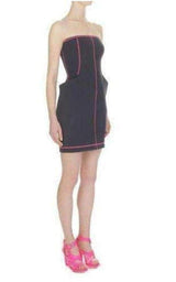 Navy Scuba Bustier Dress McQ - Alexander McQueen