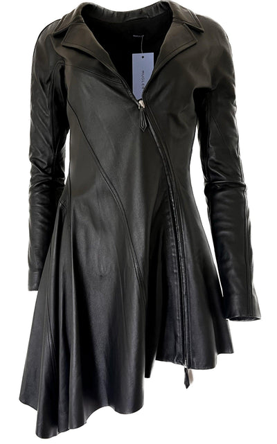 Runway Leather Dress Zip Closure Mugler