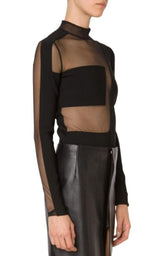 Sheer Panel Bodysuit Mugler