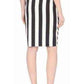 Striped Stretch Crepe Skirt Mugler