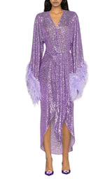 Feather Sequinned Dress NERVI