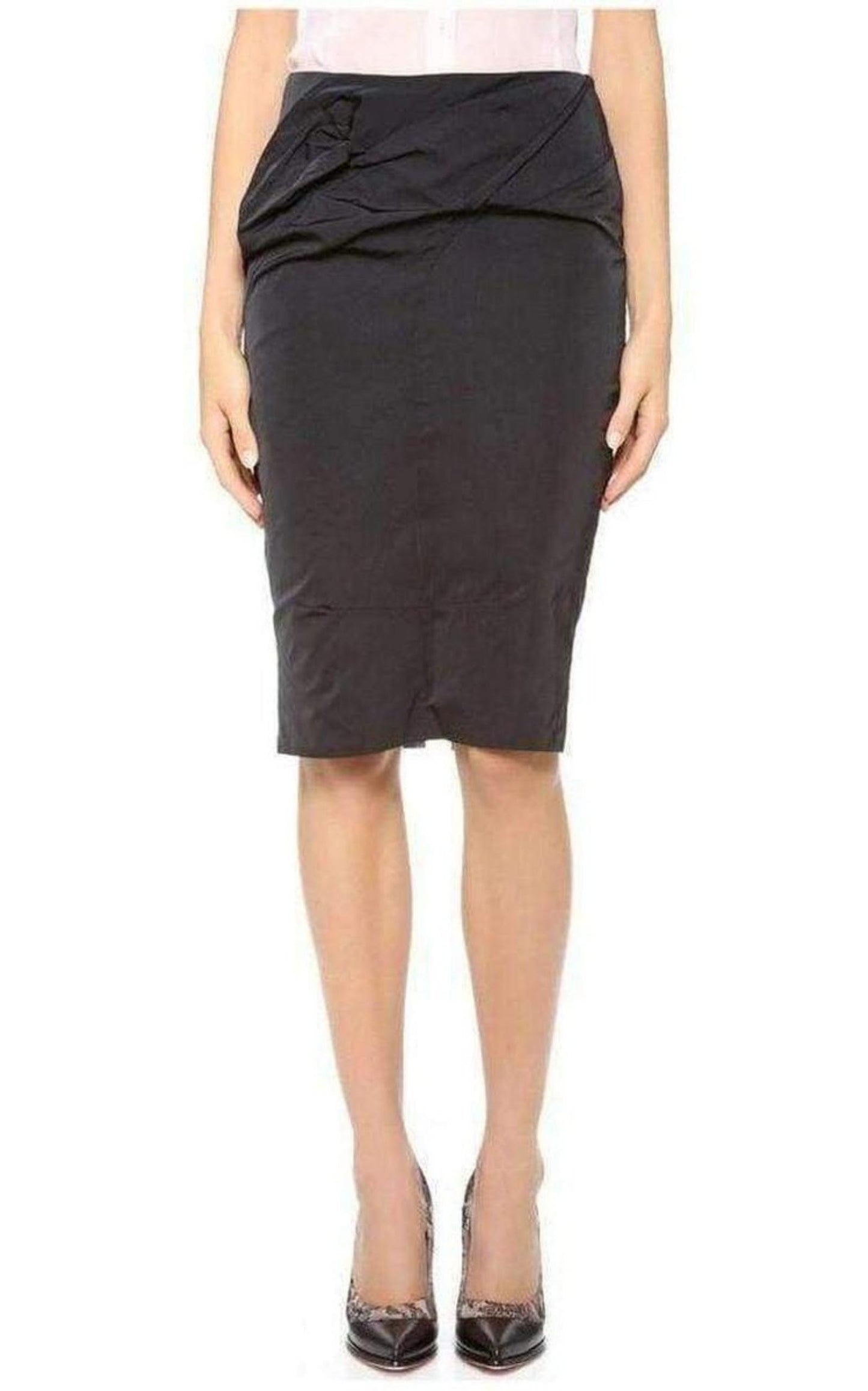 Black Lace Lined Pencil Skirt Nina Ricci