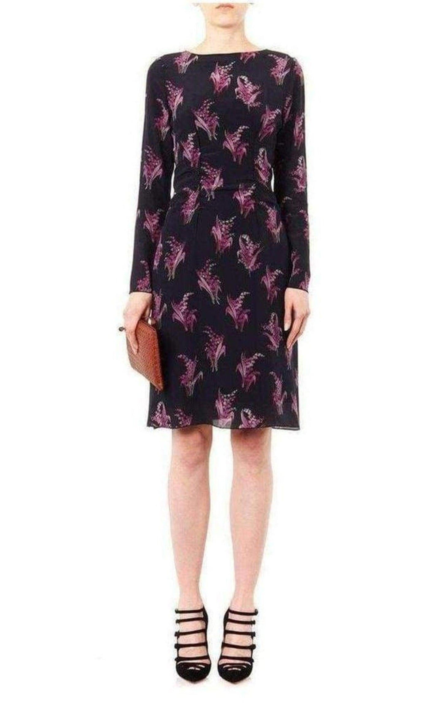 Floral Print Silk Dress Nina Ricci