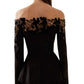 Off-Shoulder Velvet Guipure Lace Blazer Oscar de la Renta