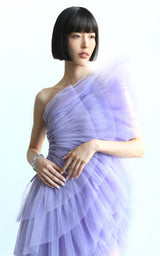 Pamella Roland Pleated Tulle Mini Dress - Runway Catalog