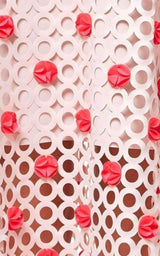 Blush Pink Laser-Cut Skirt Paskal