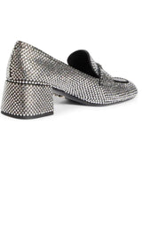 Crystal-embellished Logo-plaque Loafers Prada