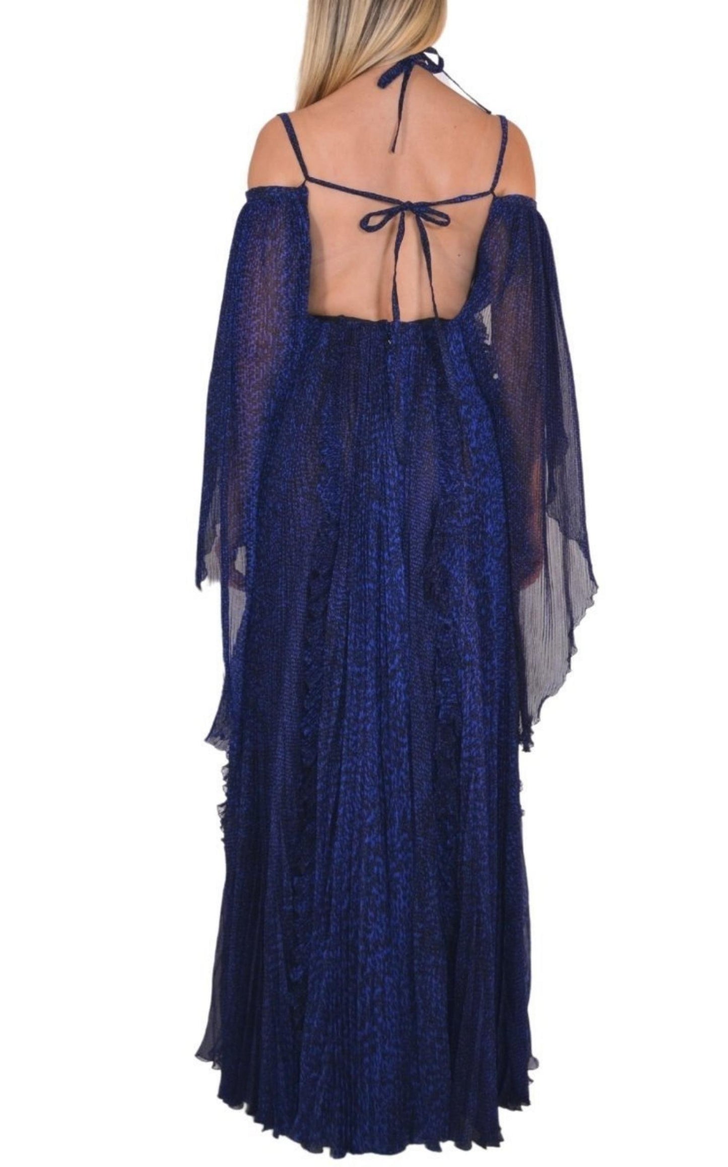 Blue Silk Ball Cape Gown Ralph & Russo