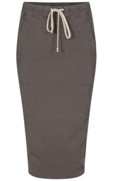 Cotton Pillar Grey Skirt Rick Owens