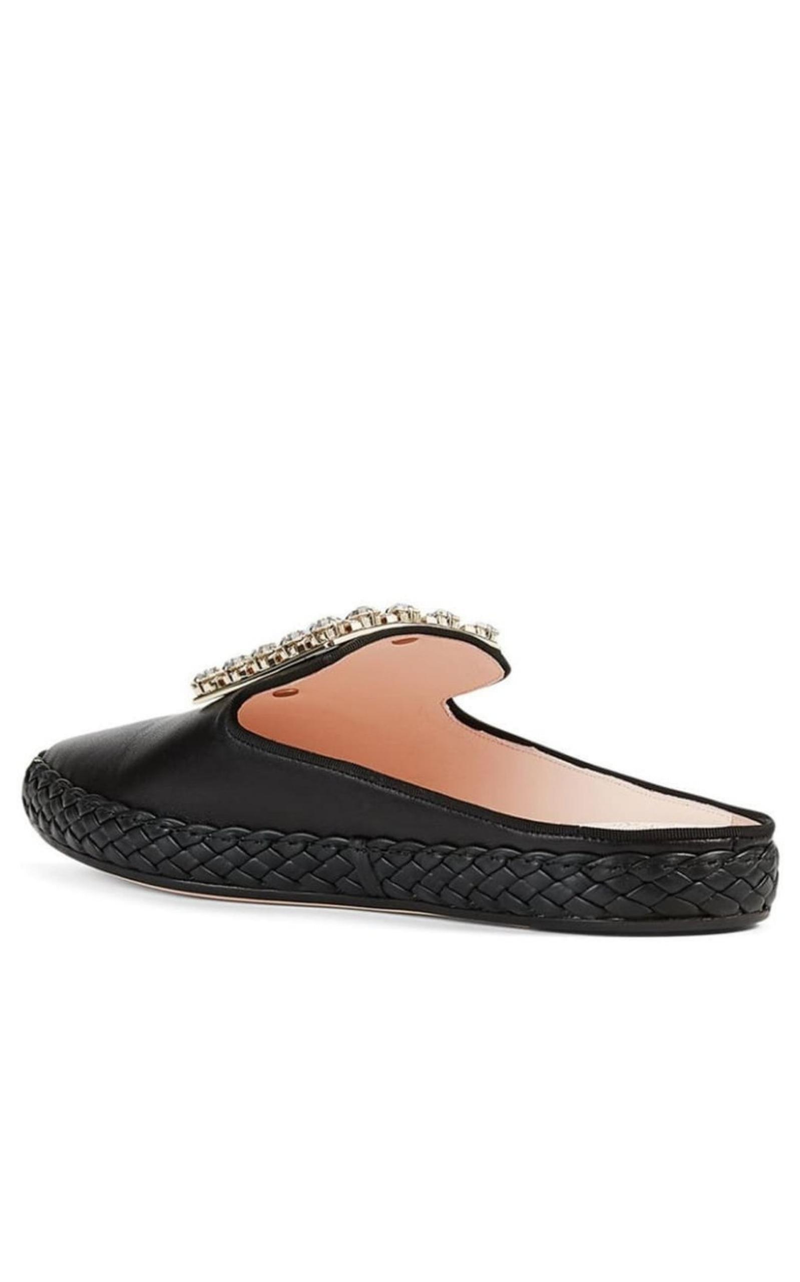 RV Lounge Strass Buckle Mules Roger Vivier