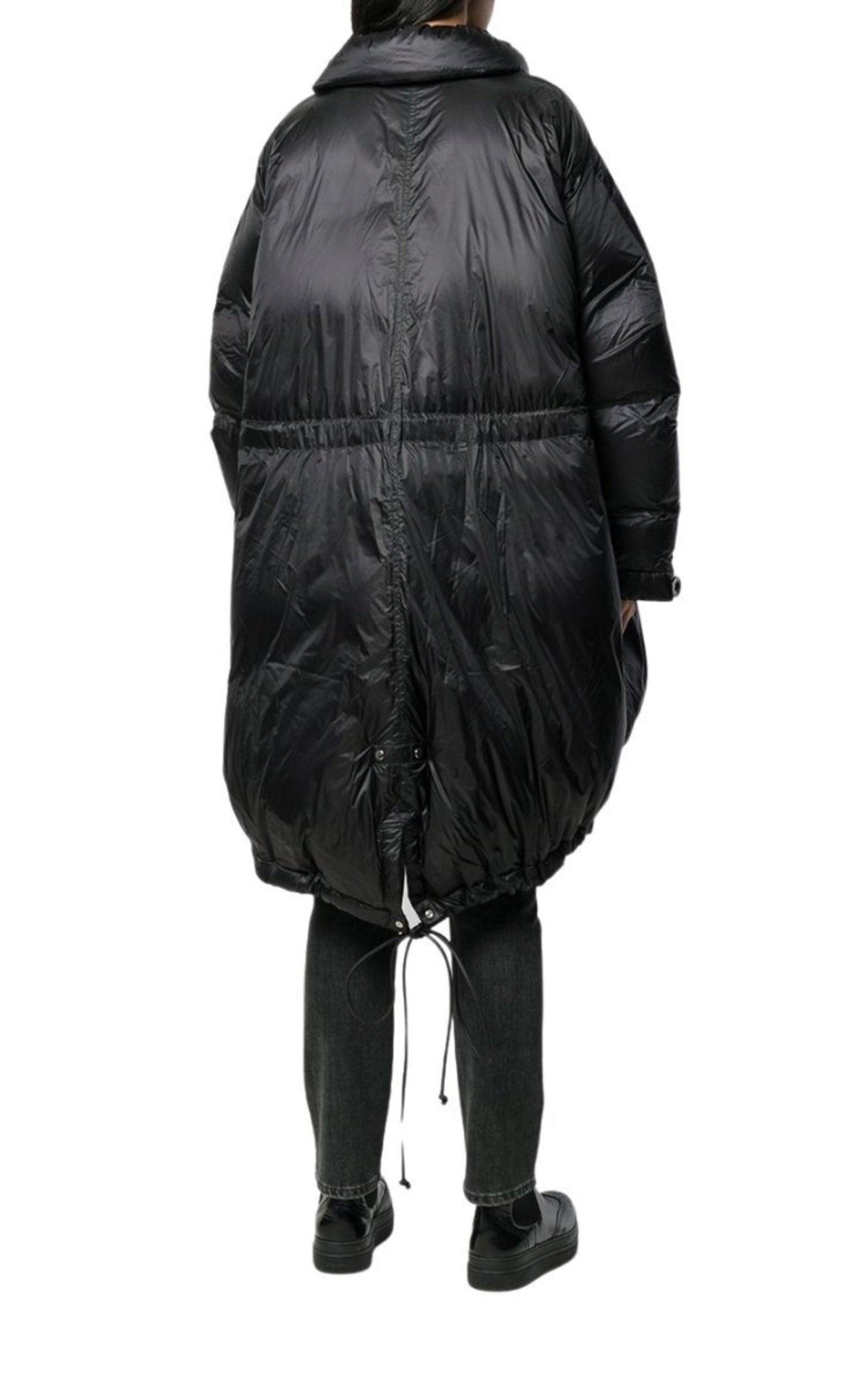 Black Down High Neck Padded Parka Sacai