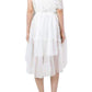 Lace Trim White Seersucker Dress Sacai