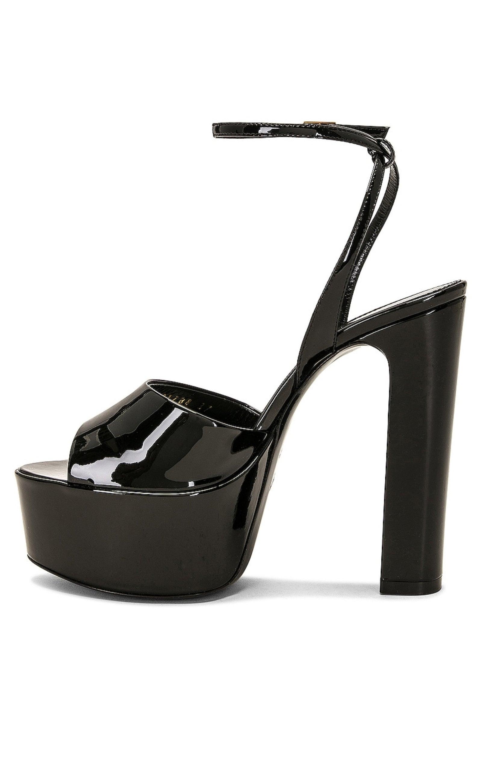 Jodie Peep Toe Platform Heels Pump Saint Laurent