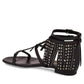 Leather Fringe Sandals Saint Laurent