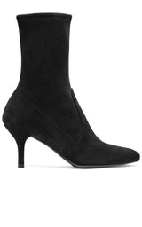 Cling Black Suede Sock Booties Stuart Weitzman