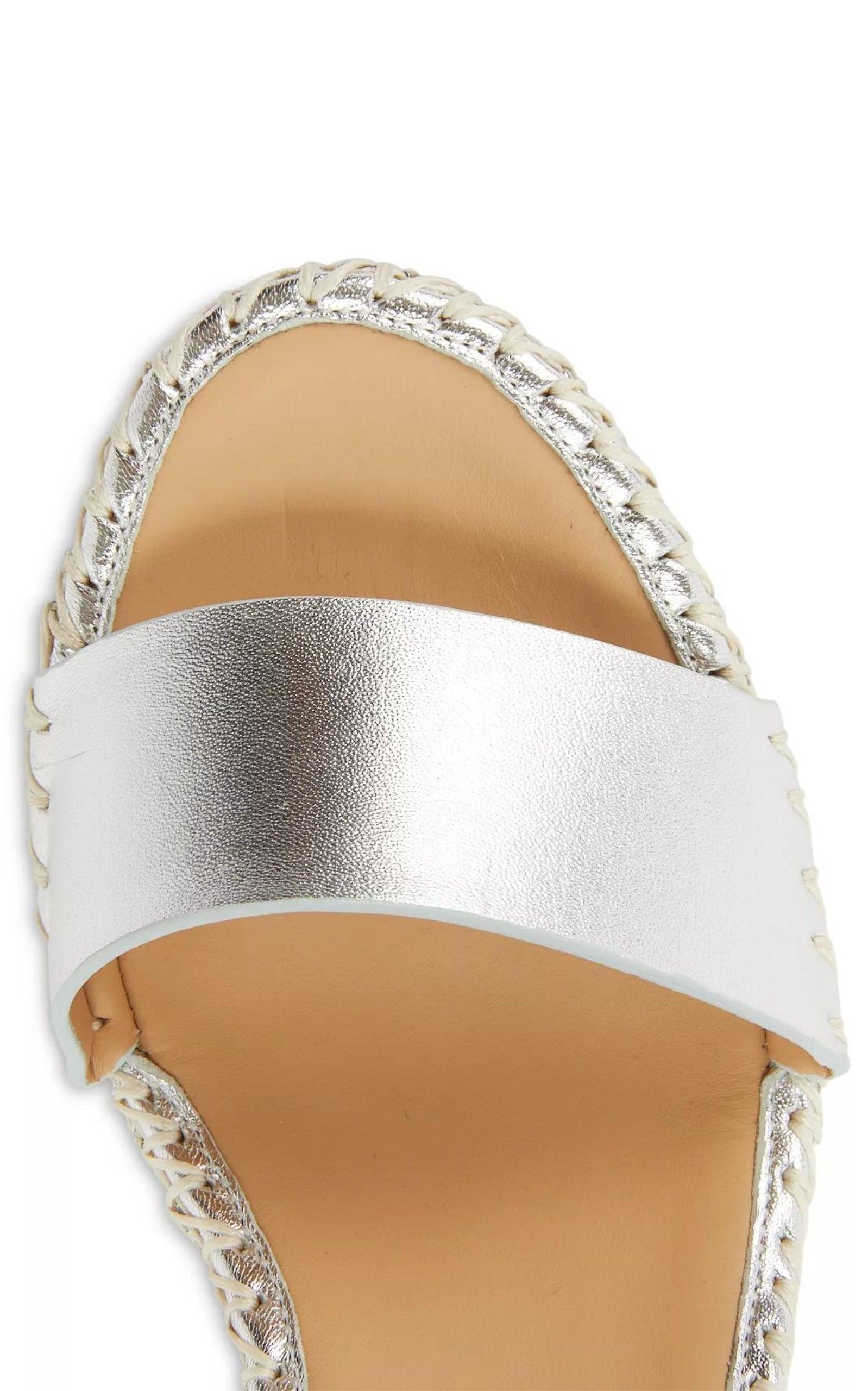 Valentino Garavani Rockstud Metallic Wedge Sandals - Runway Catalog