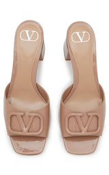 Valentino Vlogo Signature Patent Leather Slide - Runway Catalog