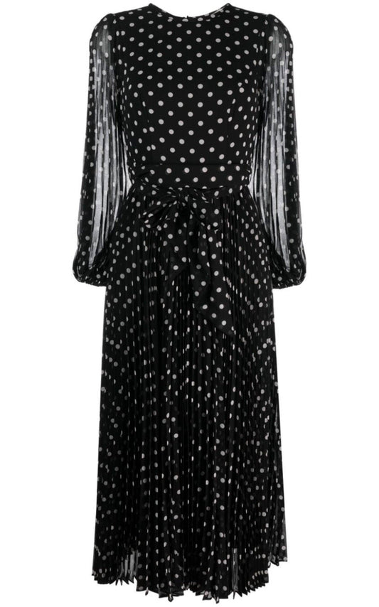 Polka Dot-print Pleated Dress Zimmermann